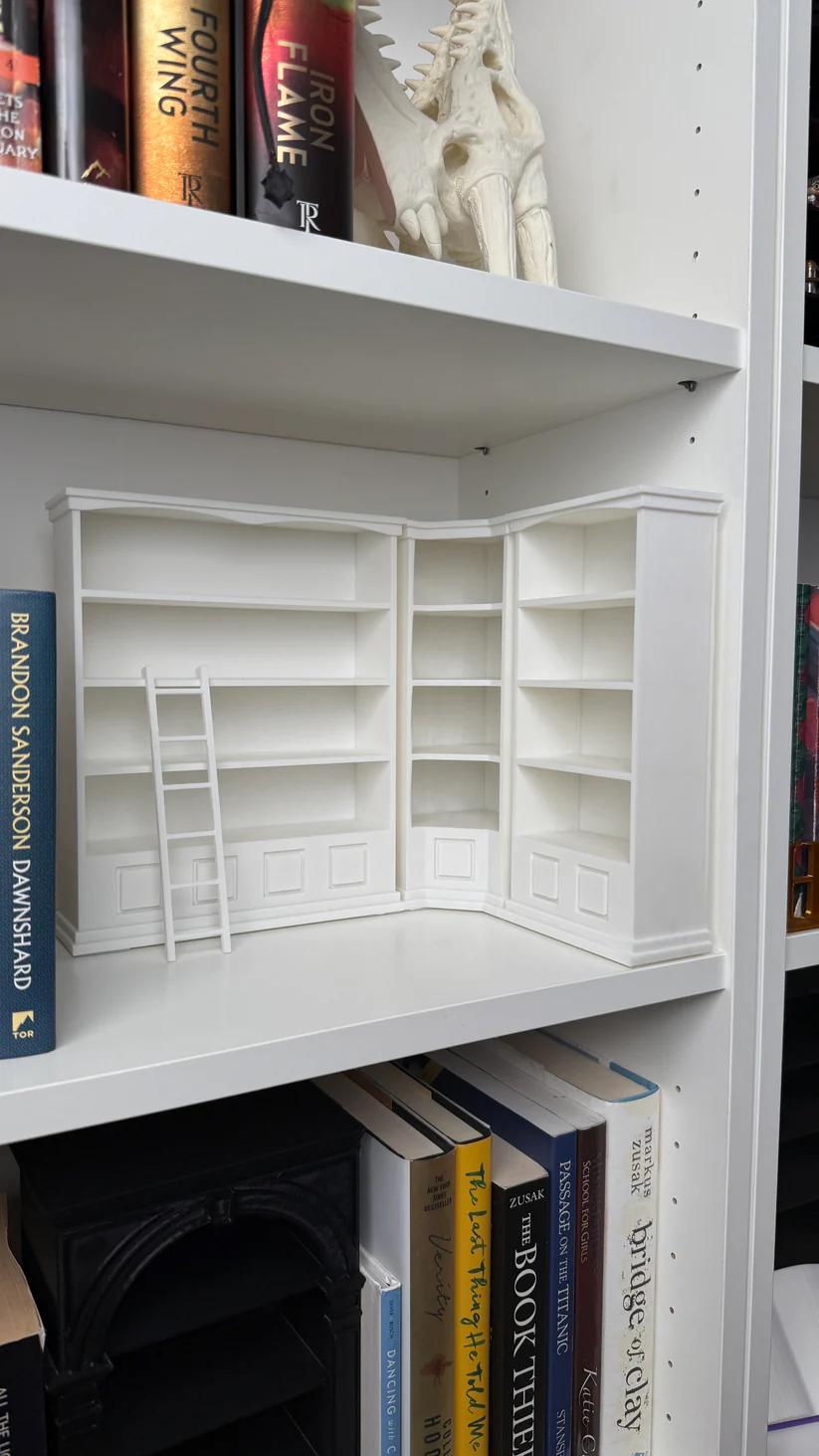 MINI LIBRARY | Bookshelf Bookend | 1/12th Scale Replica Bookshelf | Reading | Miniature | 3D Printed l Bookend