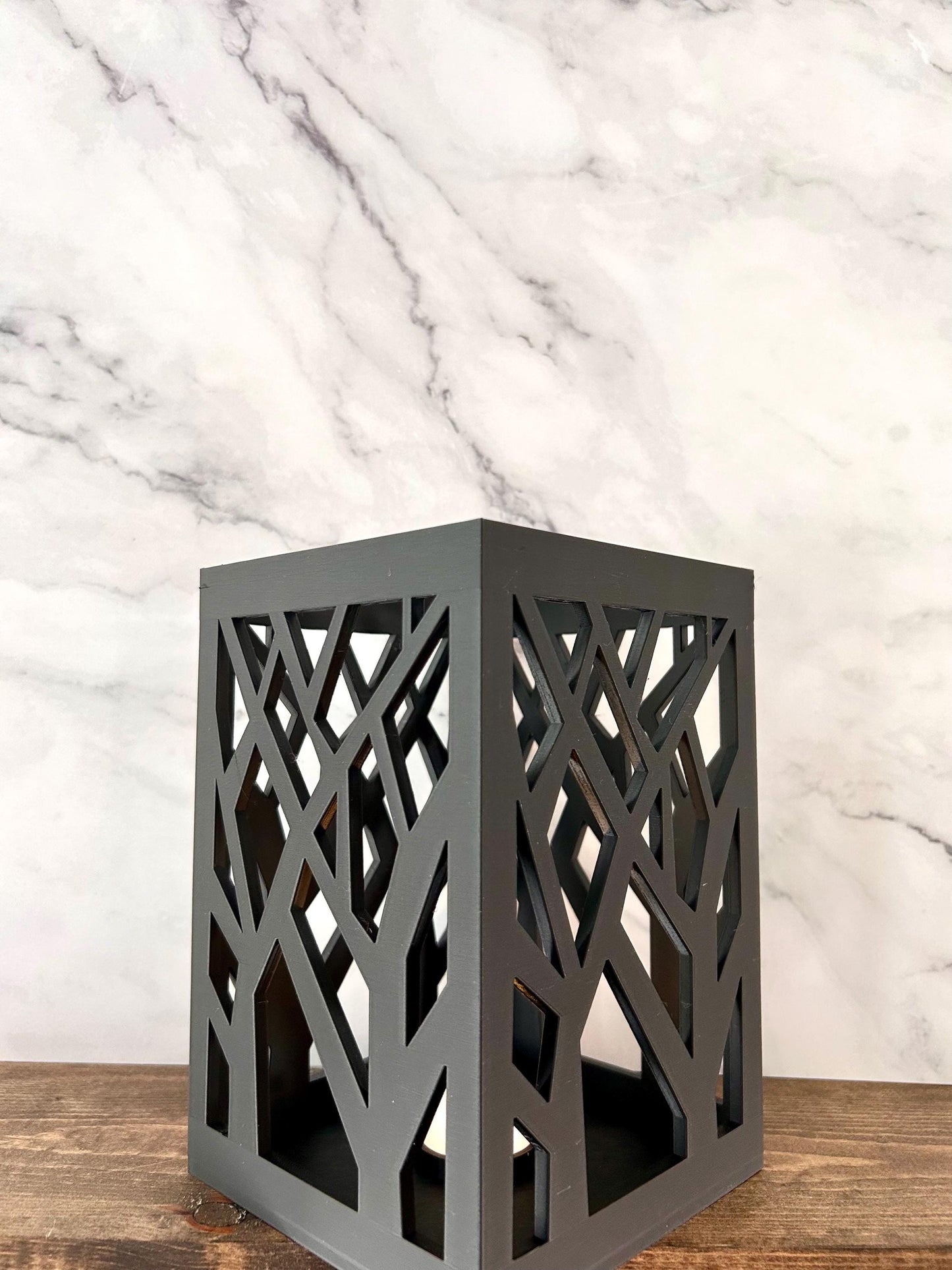 Glowing Tree Bookend (& Free Tealight) | Tealight Lamp | Tree Bookshelf Bookend | Shelf Decor |