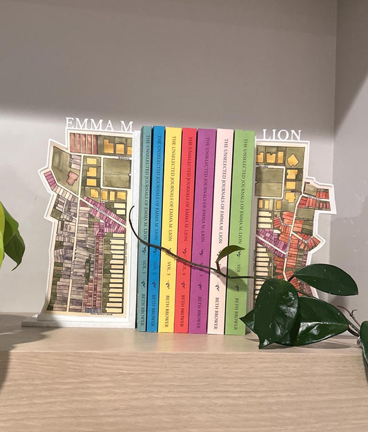 Emma M. Lion Bookend | St. Crispian's Map Bookend l Book Decor l Beth Brower l 3D Printed l Bookshelf Decor l  Bookend | Library
