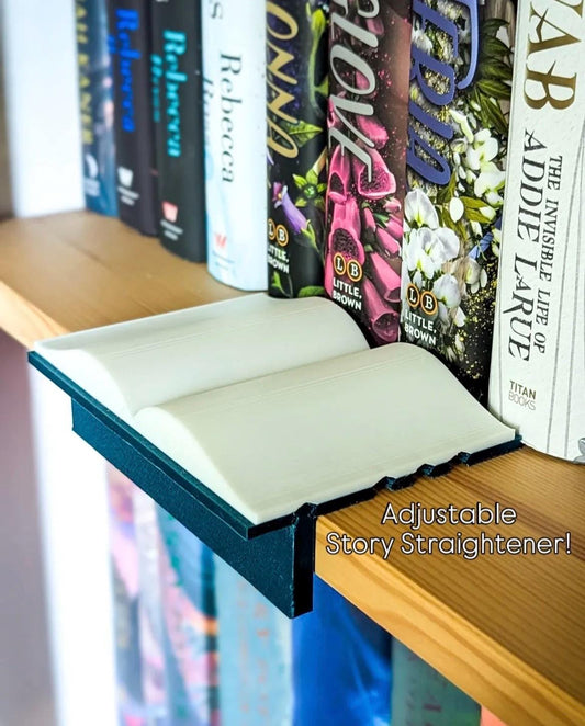 STORY STRAIGHTENER | Book Straightener | Shelf Organizer | OCD Shelf Alignment Tool | Bookshelf Depth | Multiple Colors Available