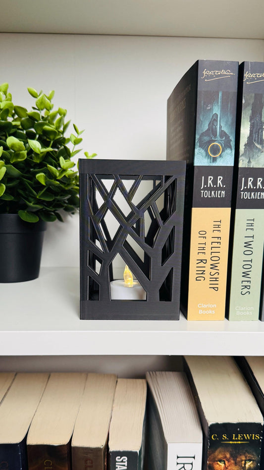 Glowing Tree Bookend (& Free Tealight) | Tealight Lamp | Tree Bookshelf Bookend | Shelf Decor |