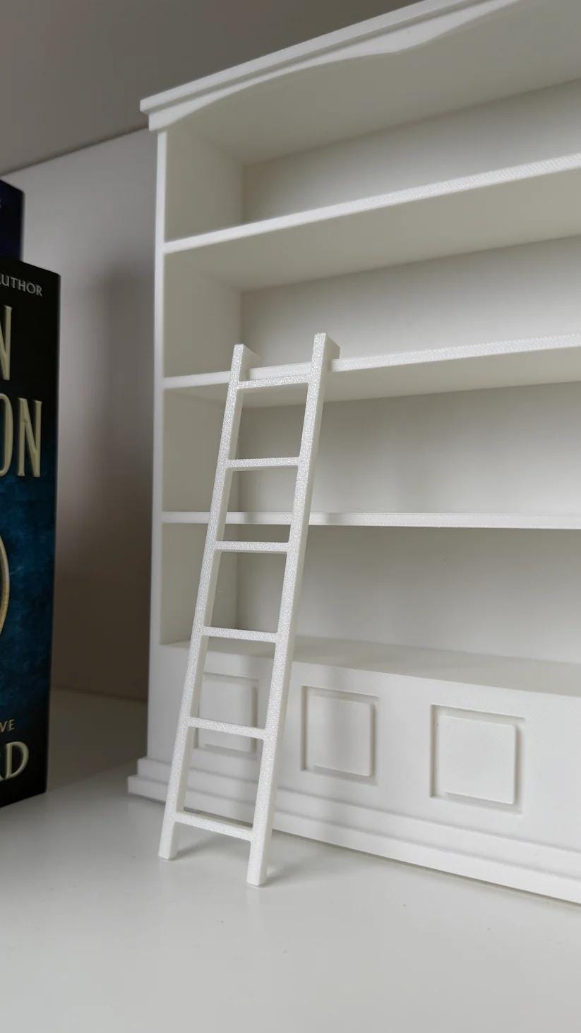 MINI LIBRARY | Bookshelf Bookend | 1/12th Scale Replica Bookshelf | Reading | Miniature | 3D Printed l Bookend