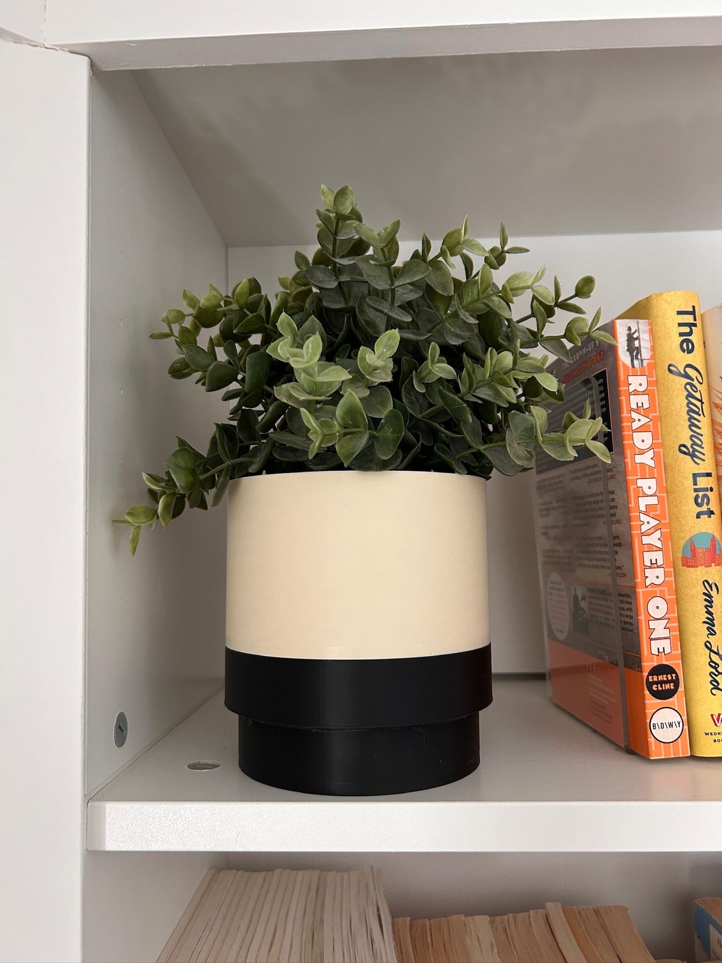 6” INDOOR PLANTER & SAUCER|Drainage Hole|Plant Pot Drip Tray|Water Wick|Decorative Planter|Indoor Plants|2 Tone Pot|Plant Pot|Custom Pot