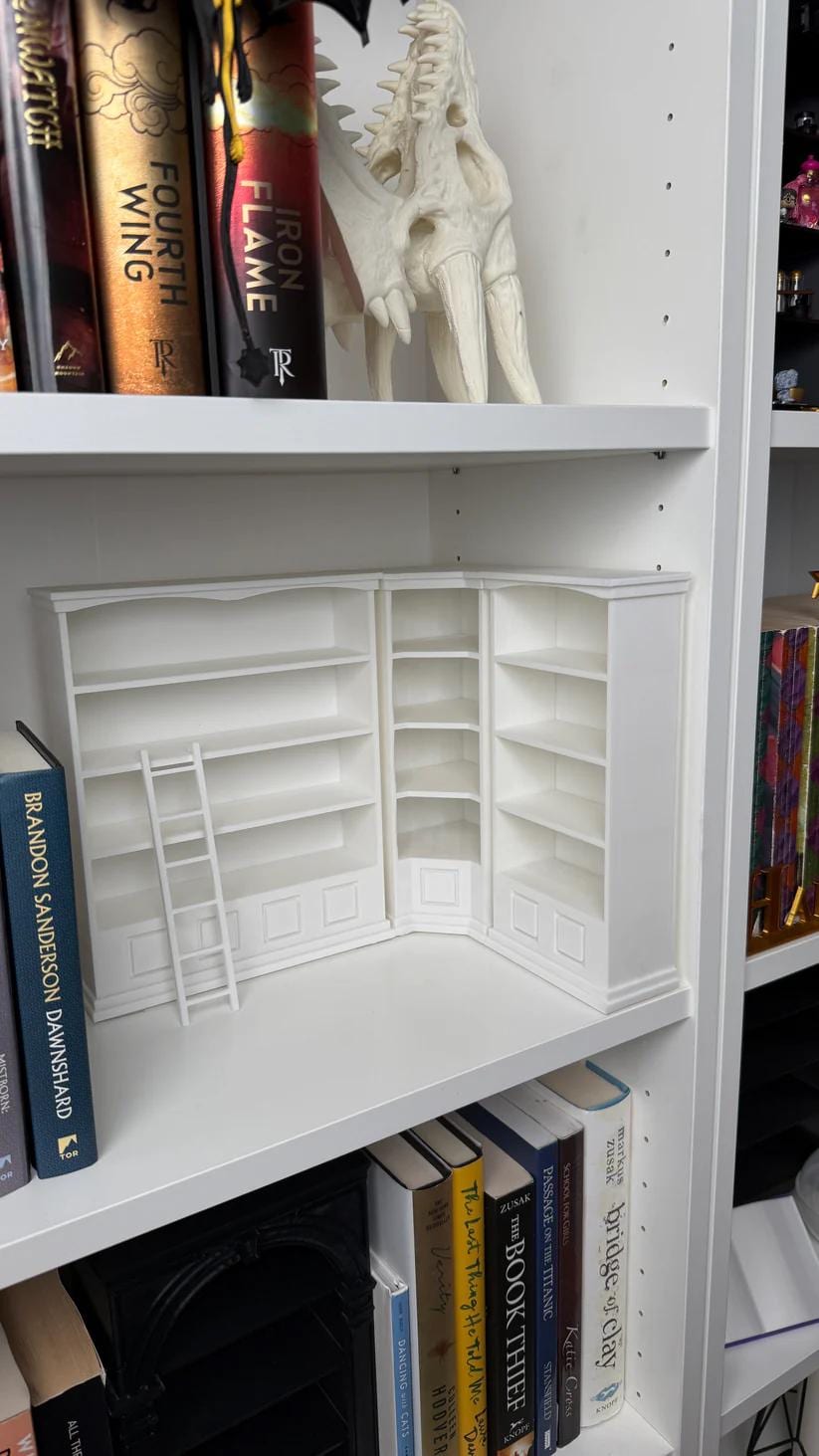 MINI LIBRARY | Bookshelf Bookend | 1/12th Scale Replica Bookshelf | Reading | Miniature | 3D Printed l Bookend